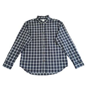 🔃Old Navy Men’s Blue & White Plaid Long Sleeve Button Down Dress Shirt